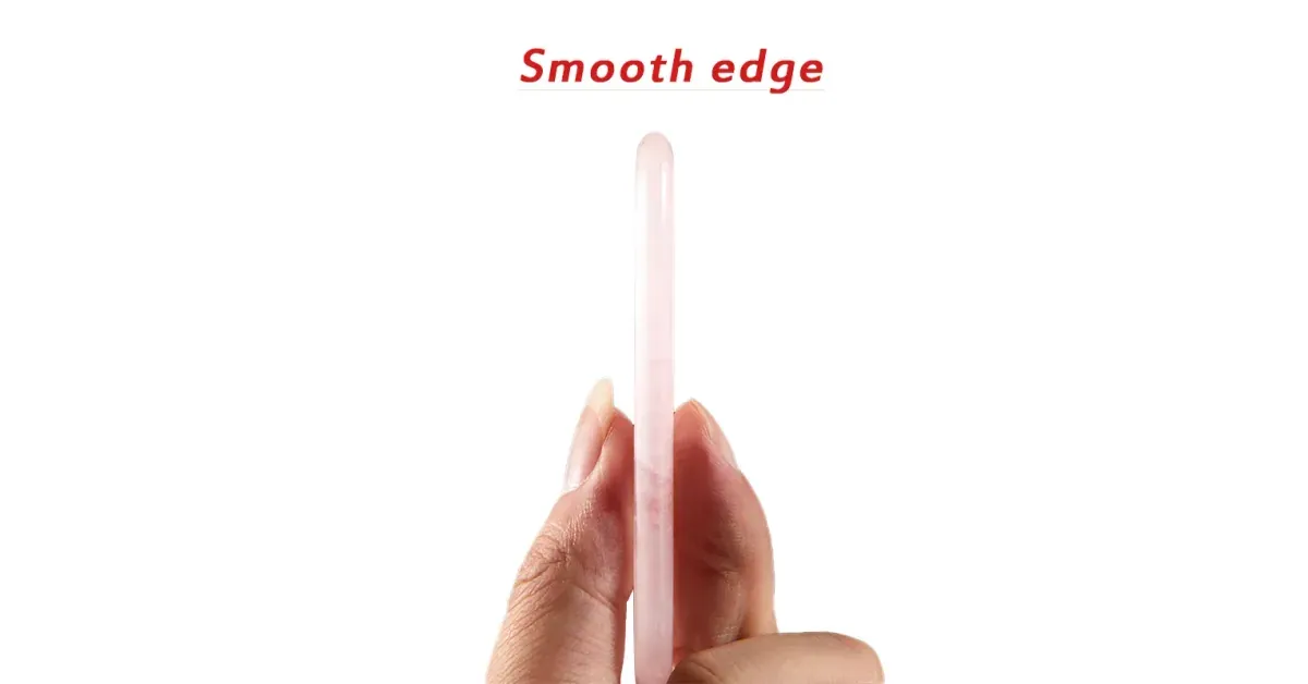 Grattoir Gua Sha en Quartz Rose