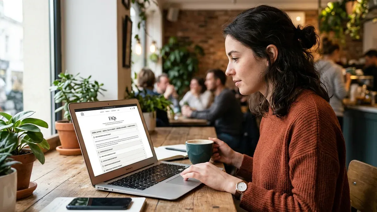 Client consultant une FAQ sur AliExpress