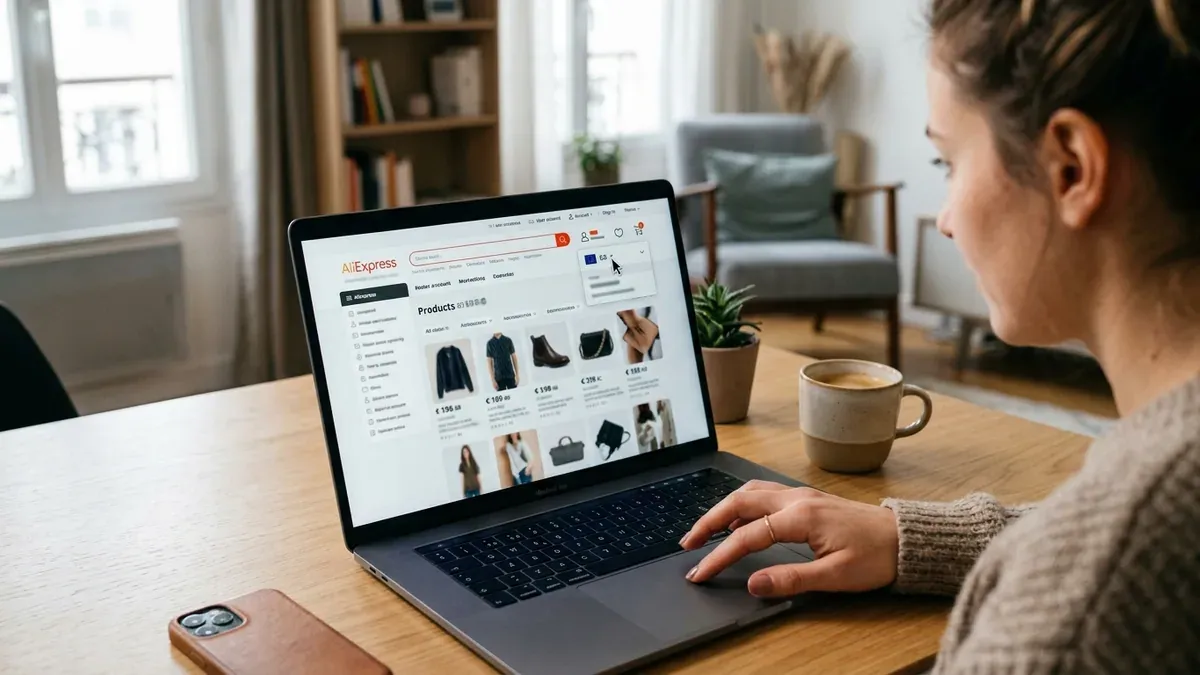 Affichage des prix en euros sur AliExpress