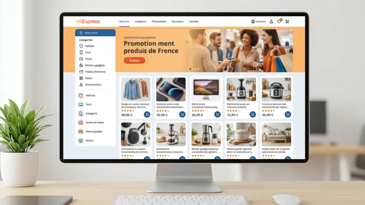 Interface d'AliExpress en français