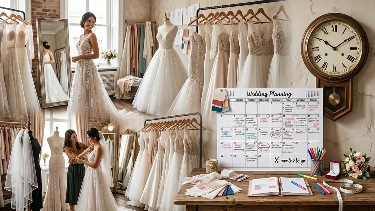 montage de différentes robes de mariée