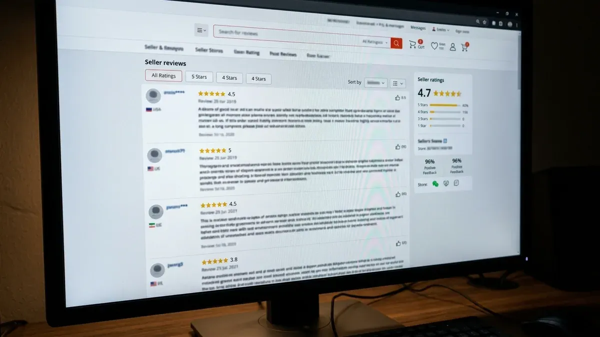 évaluation de vendeurs sur AliExpress