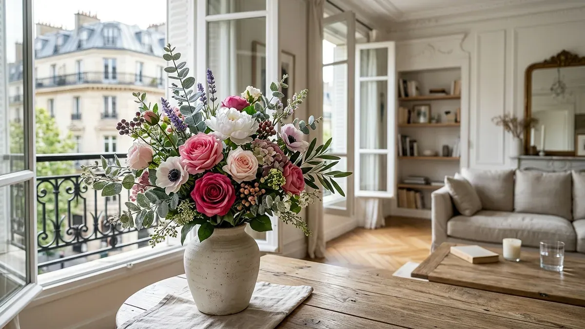 Bouquets de fleurs artificielles réalistes