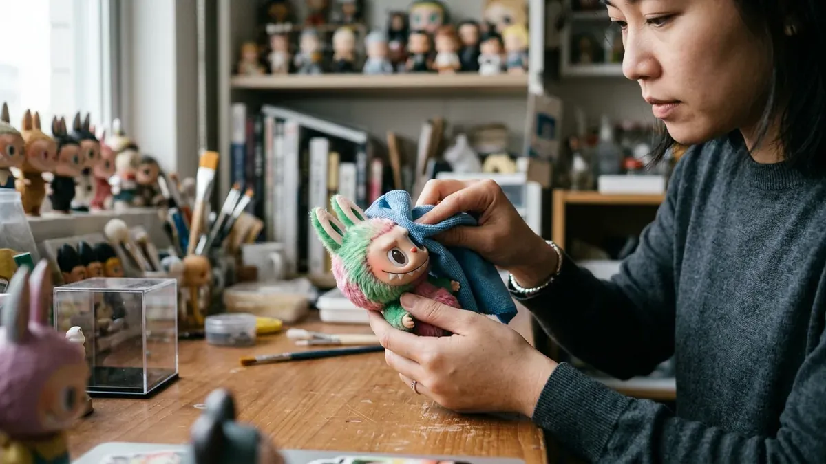 Entretien de figurines Labubu